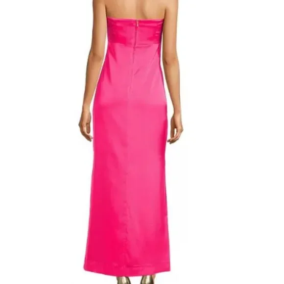 maxi wine red dress WINE-RED SLIT GOWN WITH A WIDE BACK STRAP | CULT MIA
